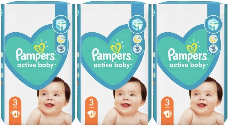 pampers active baby 3 108 sztuk