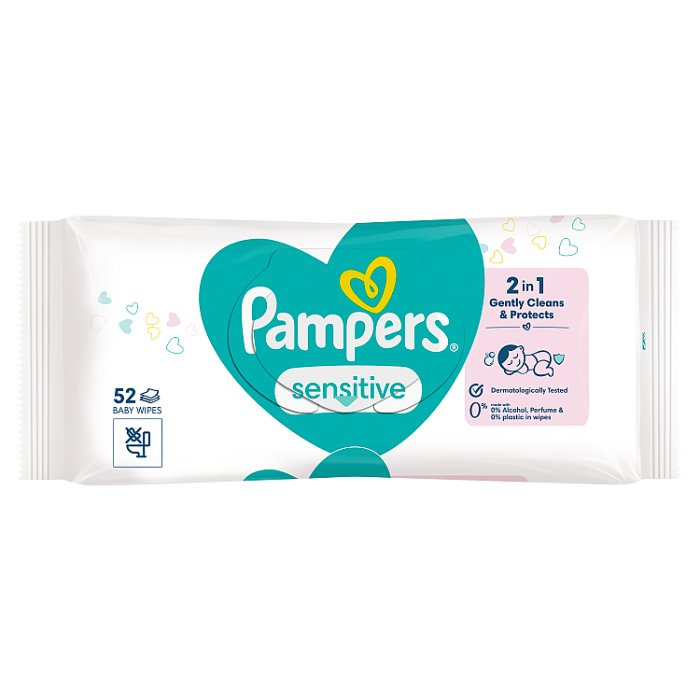 pampers sensitive chusteczki 6x56