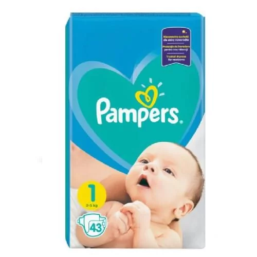 pieluszki pampers new baby 1 opakowanie 43 szt