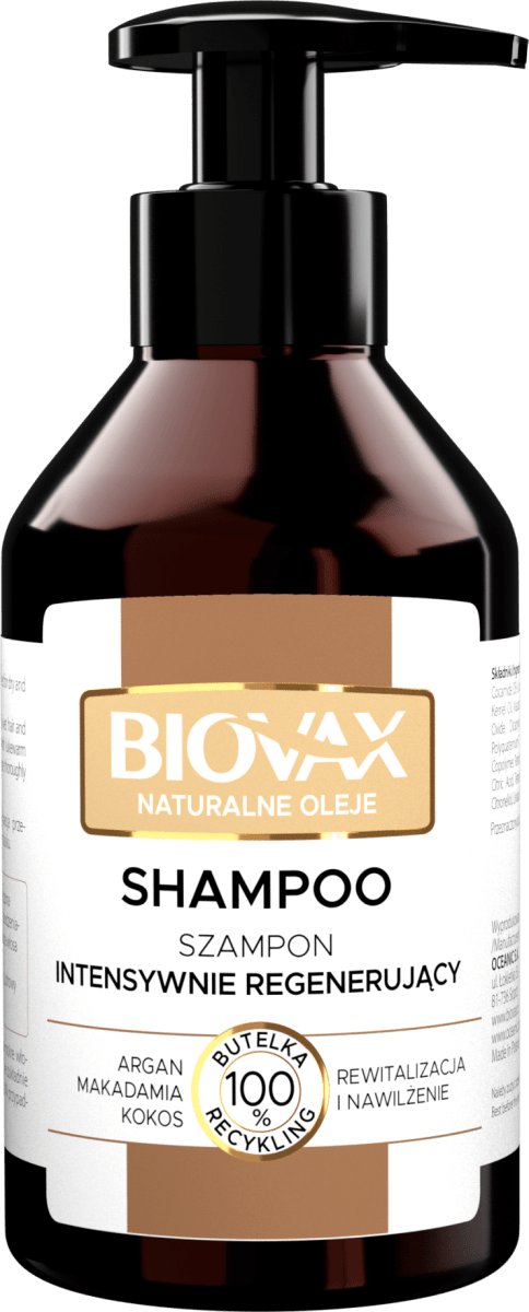 biovax naturalne oleje argan makadamia kokos szampon intensywnie regenerujący