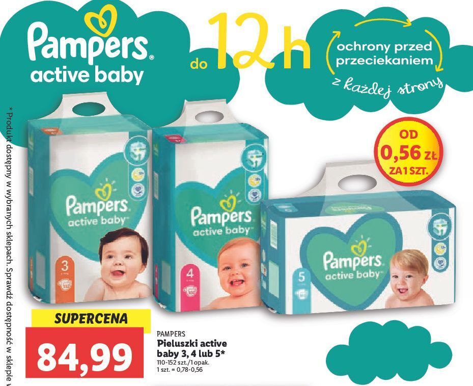 lidl pampers activ vaby 3