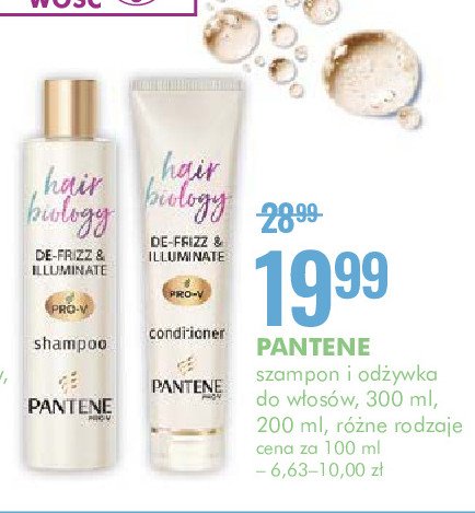 pantene pro-vhair biology odżywka do włosów wygładzenie i rozświetlenie koloru