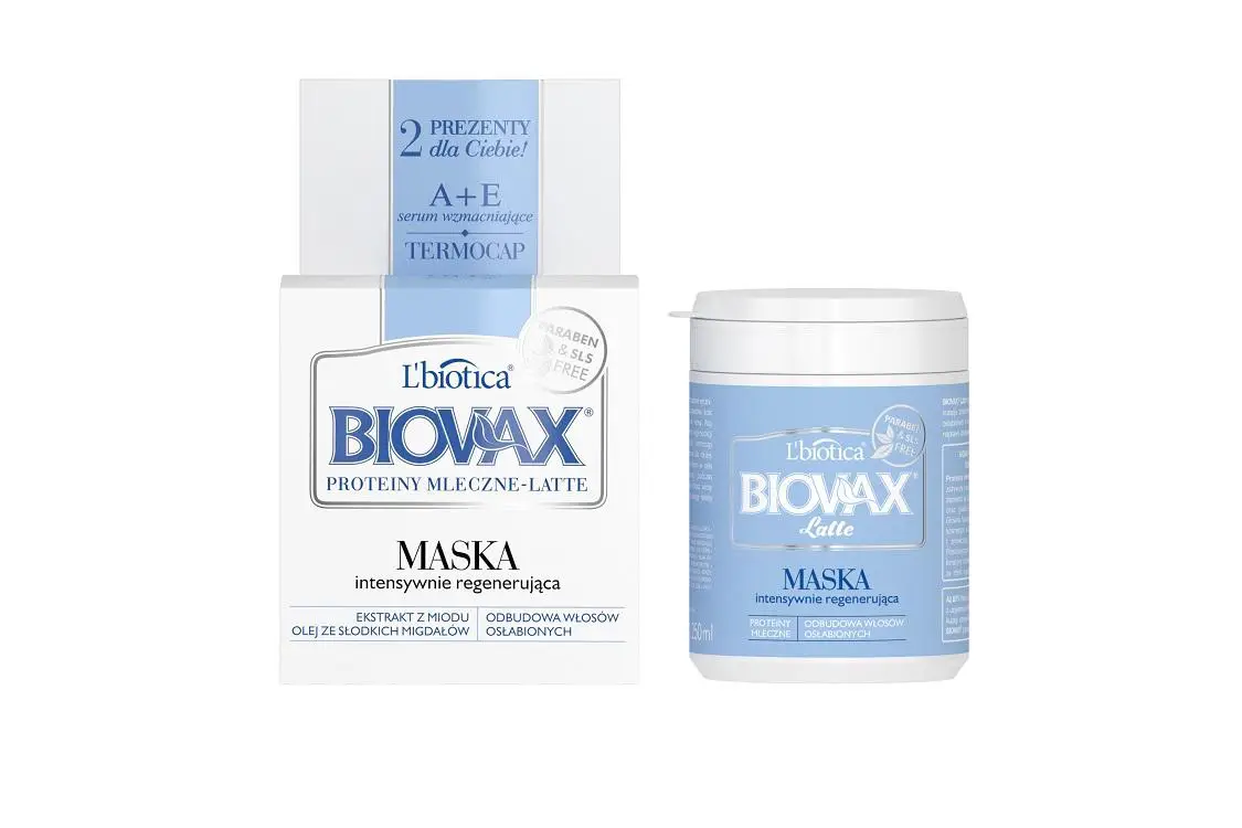 lbiotica biovax latte szampon odbudowa włosów osłabionych 200 ml