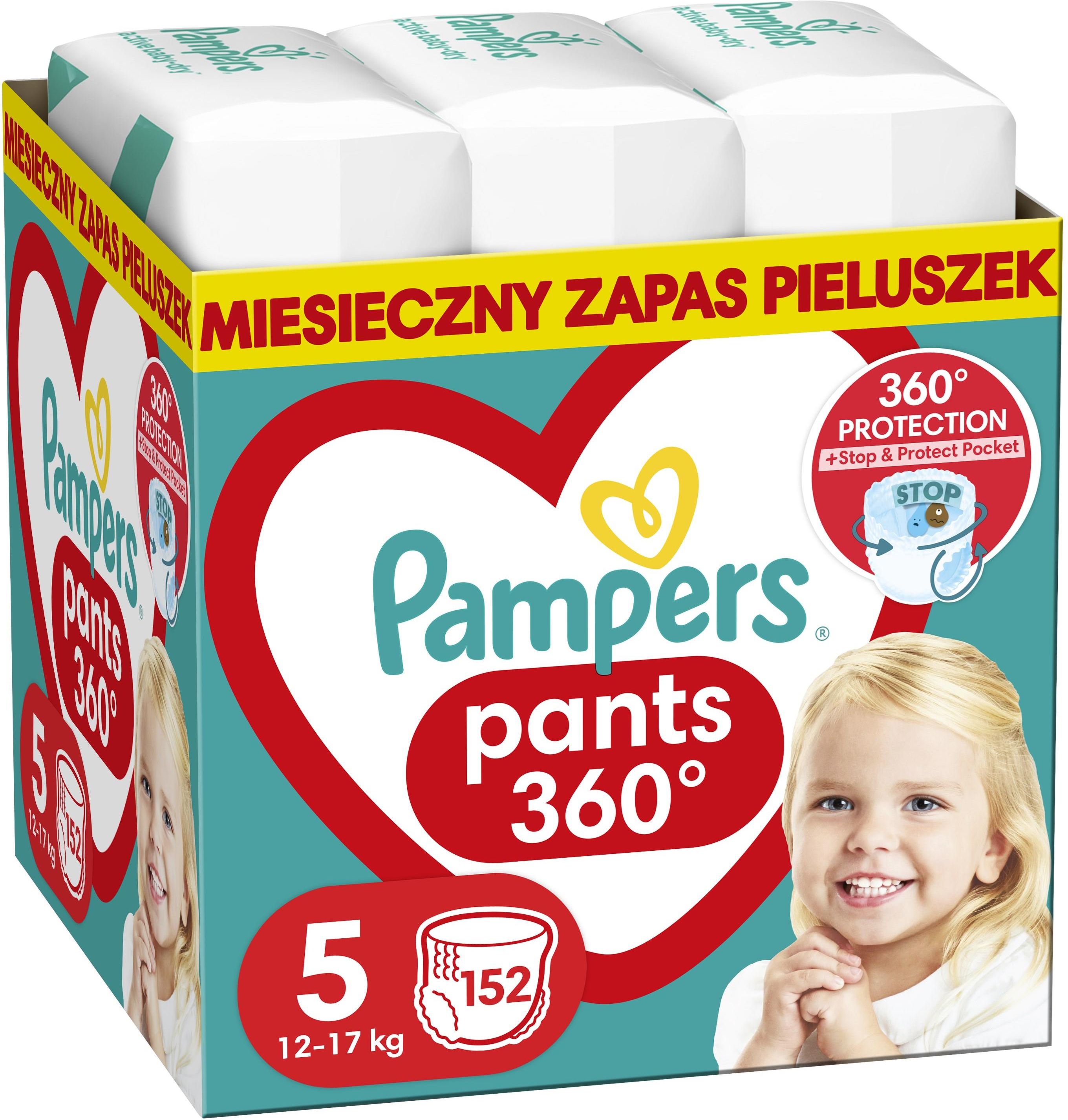 pieluchomajtki pampers pants 5 12-17 kg miesięczny zapas 152