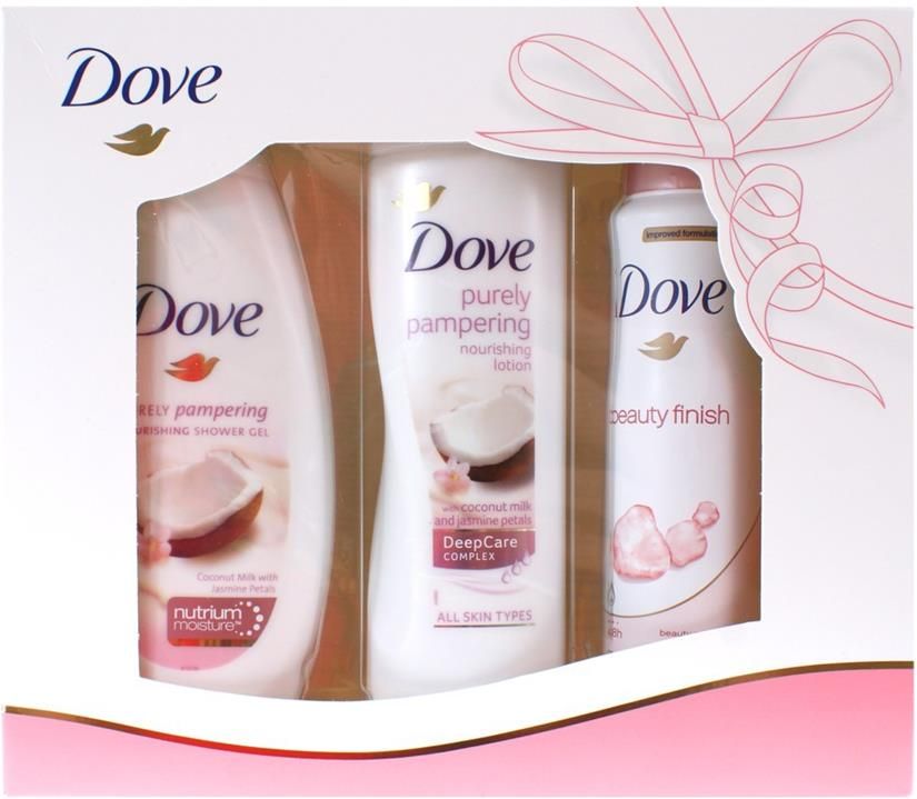 dove zestaw purely pampering balsam i żel pod pr