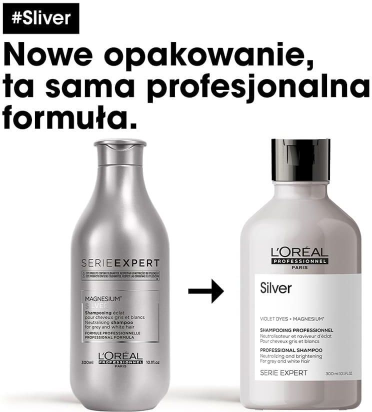 loreal silver szampon włosy siwe blond jasne