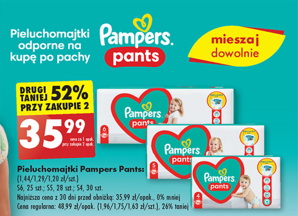 rabat na pampers pants 19 zł