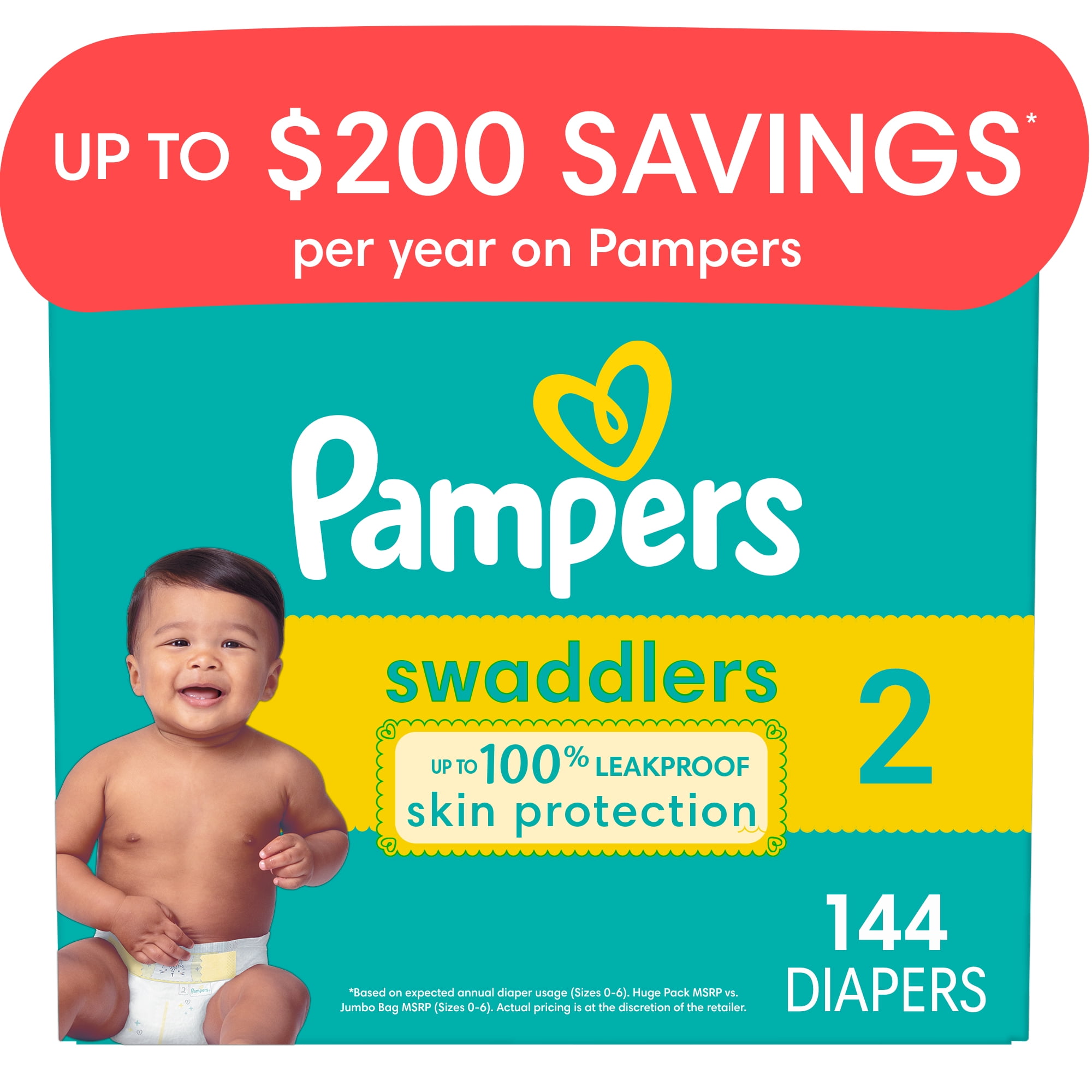 piel pampers 2 box mini 144