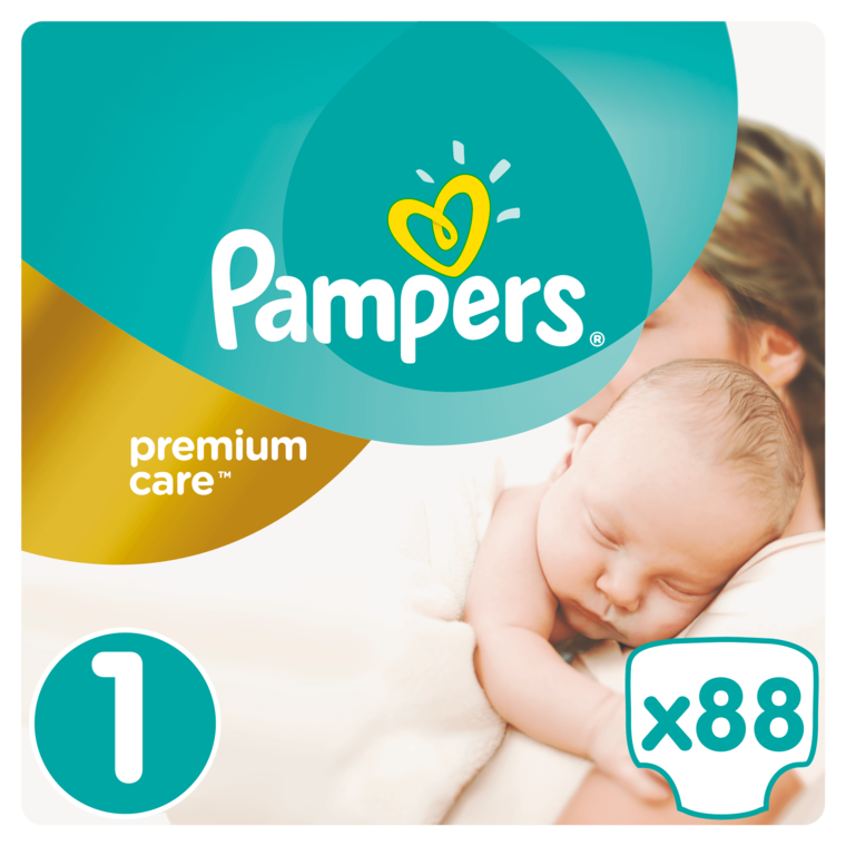 pieluchy pampers premium care 1 newborn 88 szt