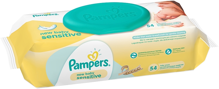 pampers new baby chusteczki nawilżane sensitive 54 sztuki