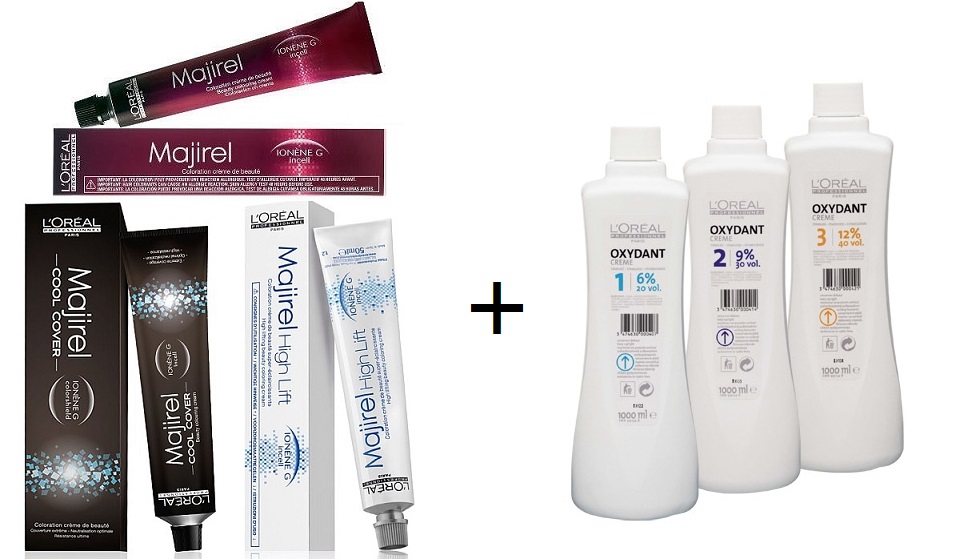 loreal majirel 10 1 zestaw do koloryzacji farba oxydant szampon