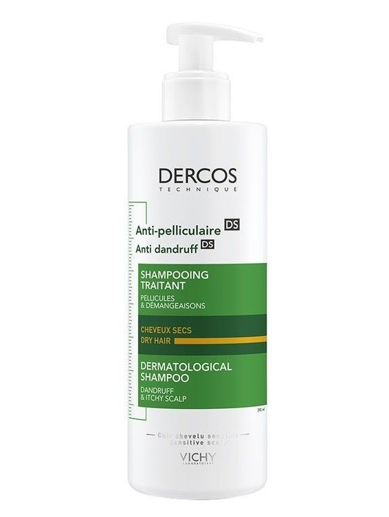 vichy dercos szampon przeciwłupieżowy włosy suche 390 ml