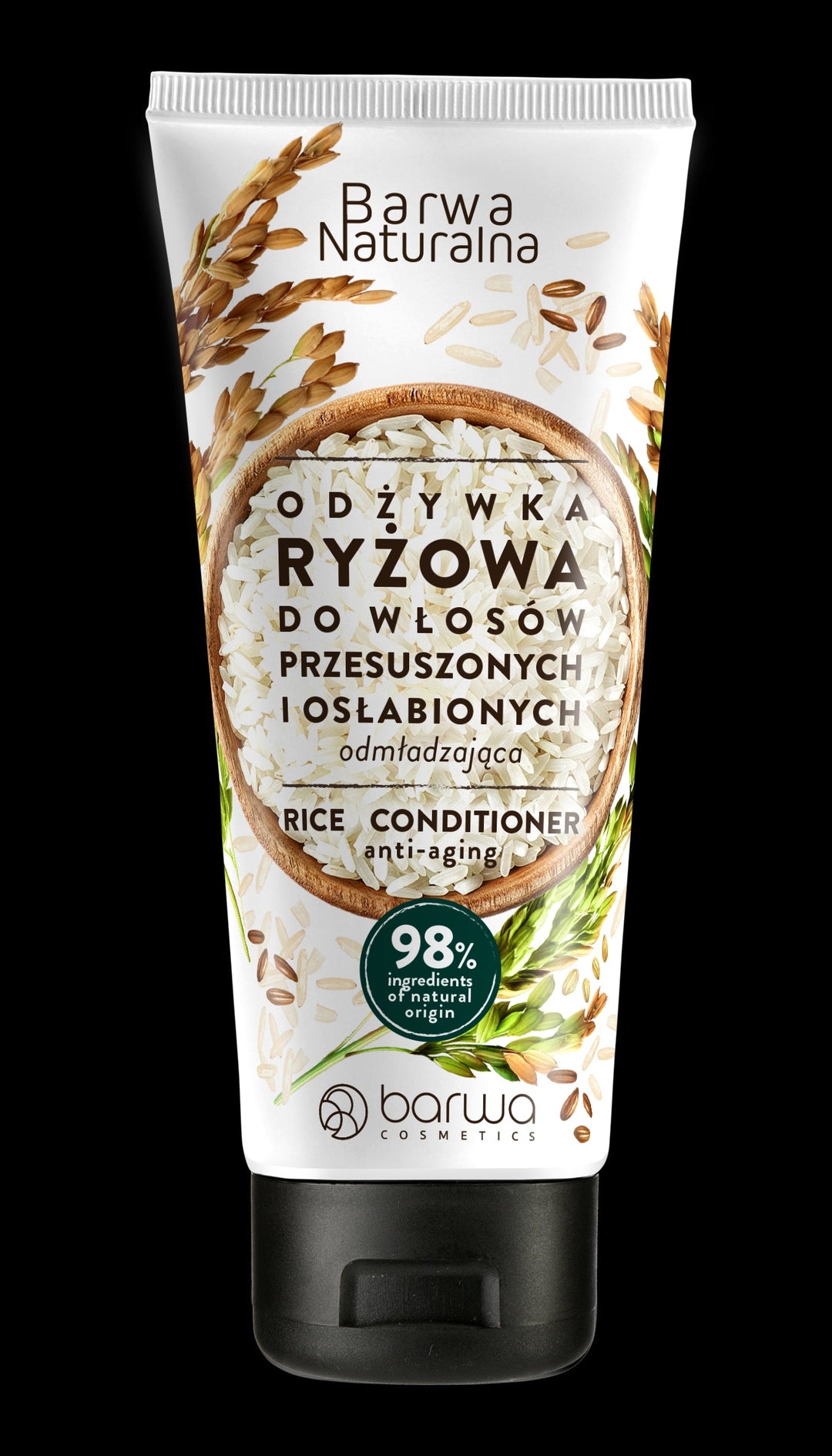 odżywka do włosów ryżowa naturalna w tubce białe opakowanie