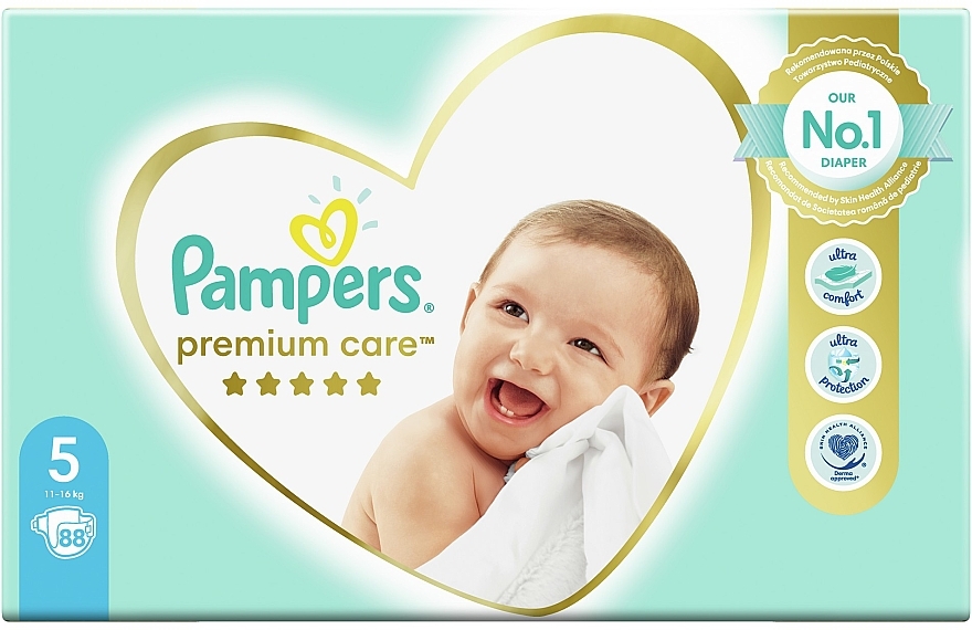 pampers pieluszki premium care rozmiar 1 88 sztuk 2-5 kg