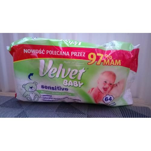 velvet baby chusteczki nawilżane sensitive 64 sztuk skład