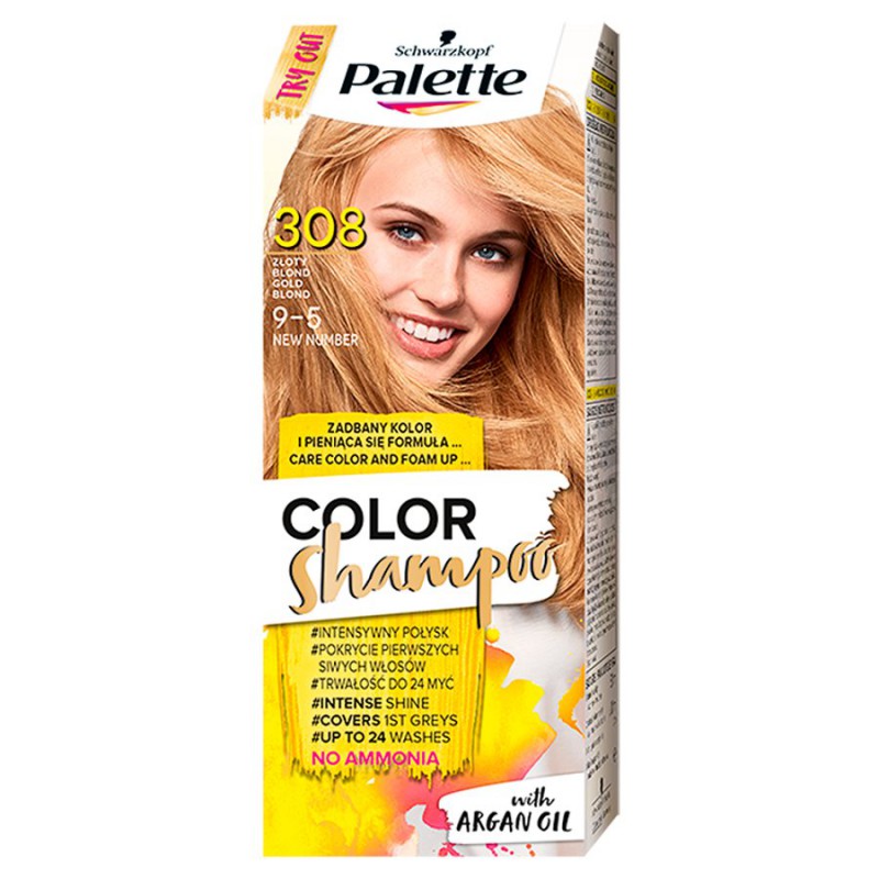 palette color shampoo szampon koloryzujący 308 złoty blond