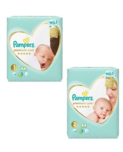 pampers premium care pieluchy rozmiar 1 newborn 2-5kg 78 sztuk