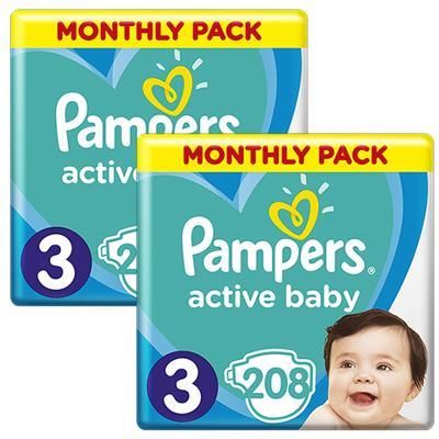 pampers pieluchy active baby 3 midi 5-9kg 103szt