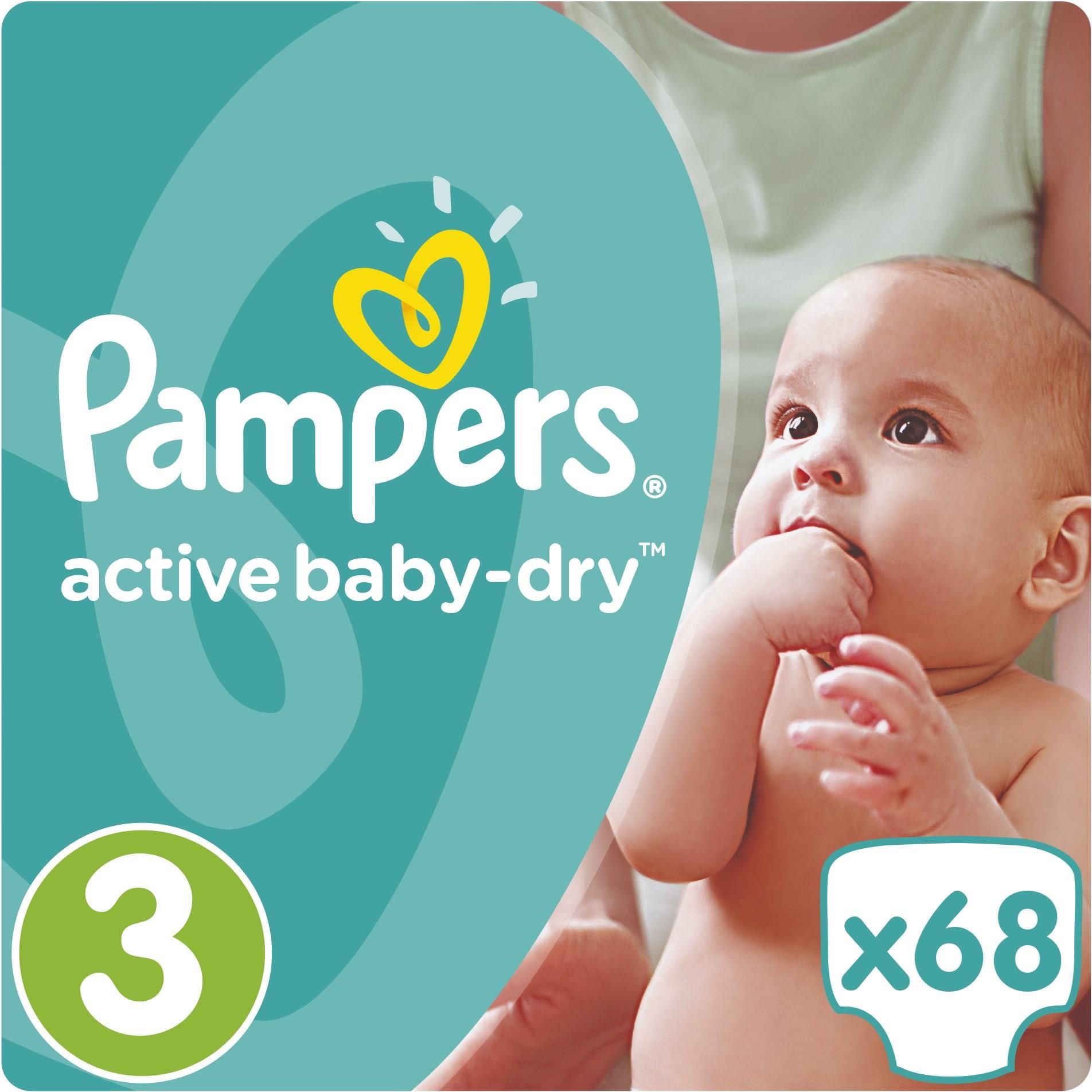 pampers active baby rozm 3 68 sztuk