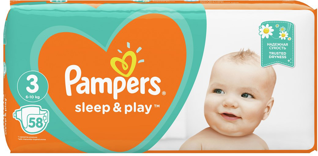 pampers sleep&play pieluchy rozmiar 3 midi 6-10 kg 58 sztuk