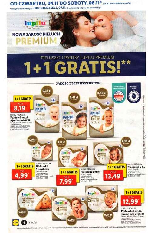 lidl pieluchy lupilu promocja