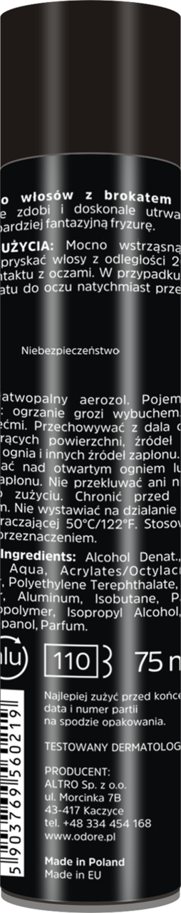 rossmann lakier do włosów z brokatem