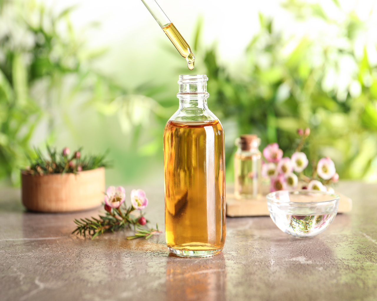 naturalny olejek herbaciany do włosów