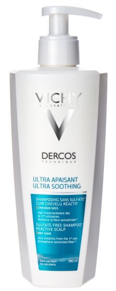 vichy decros ultra soothing szampon ultrakojący do włosów suchych 390ml