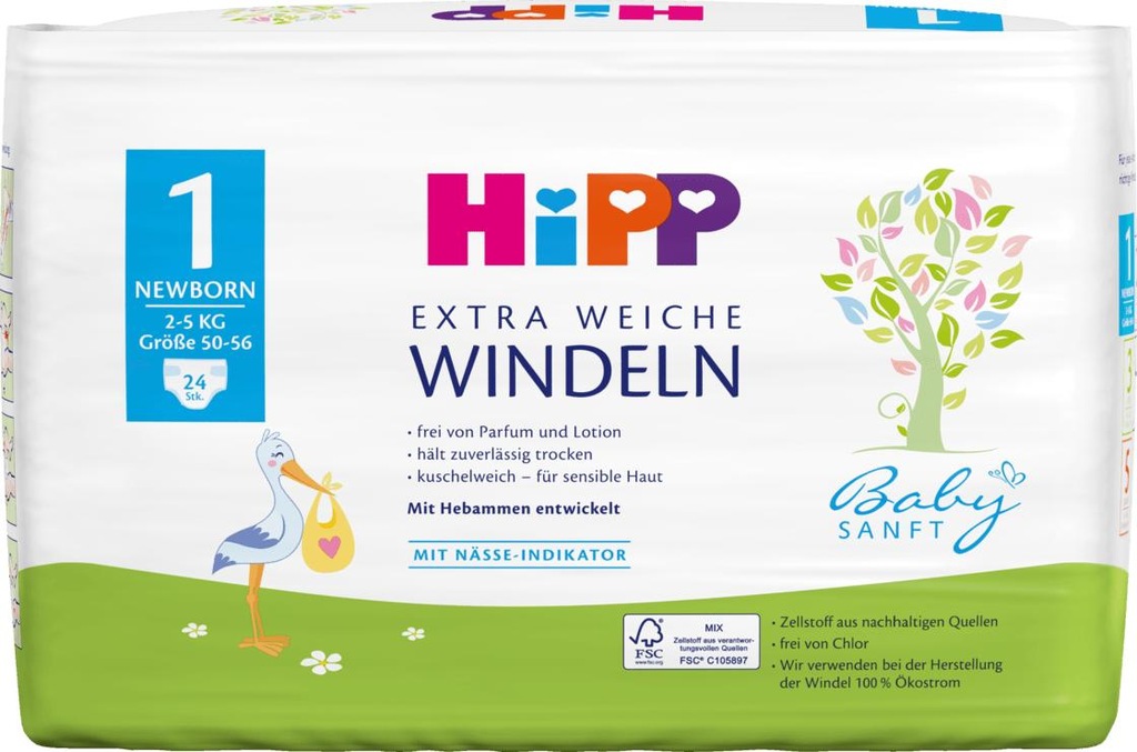 hipp extra weiche windeln pieluchy jednorazowe