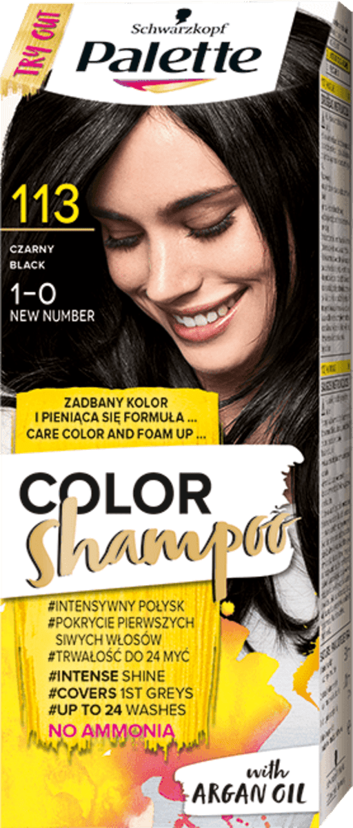 palette color shampoo szampon koloryzujący 113 czarny