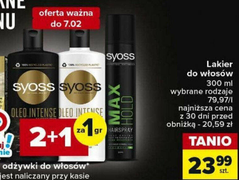 promocja 2 lakier do włosów za 1 grosz