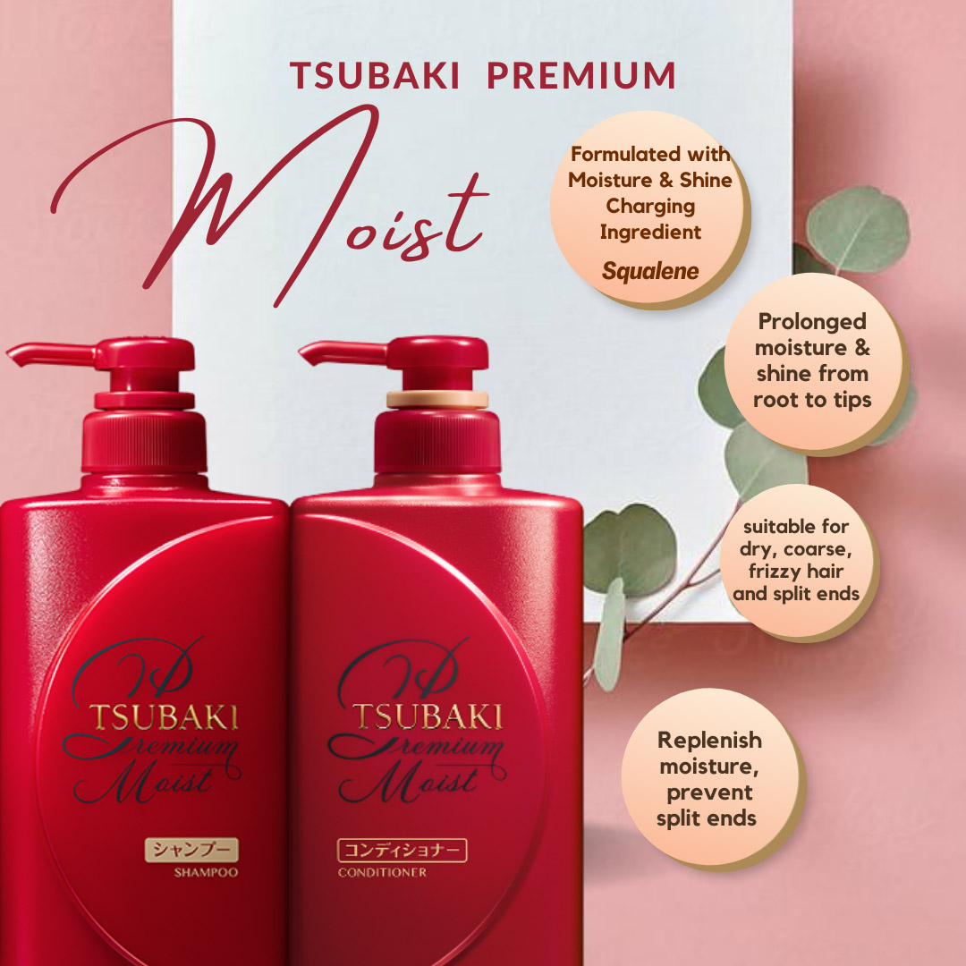 Shiseido „Tsubaki Moist” odżywka do włosów 490ml