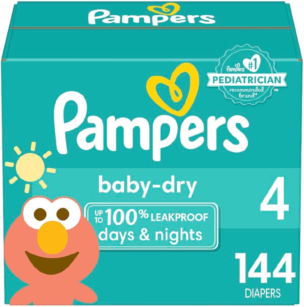 pampers new baby dry giga box 144