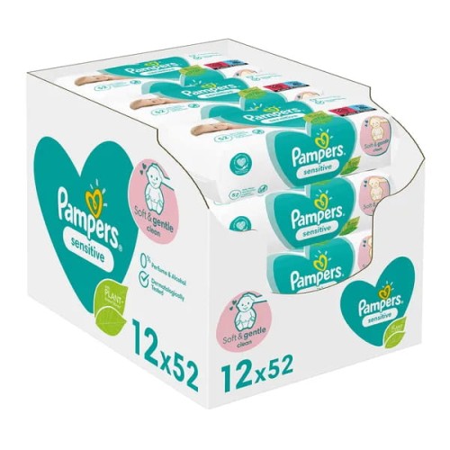 pampers chusteczki sensitive 12 x 56 szt