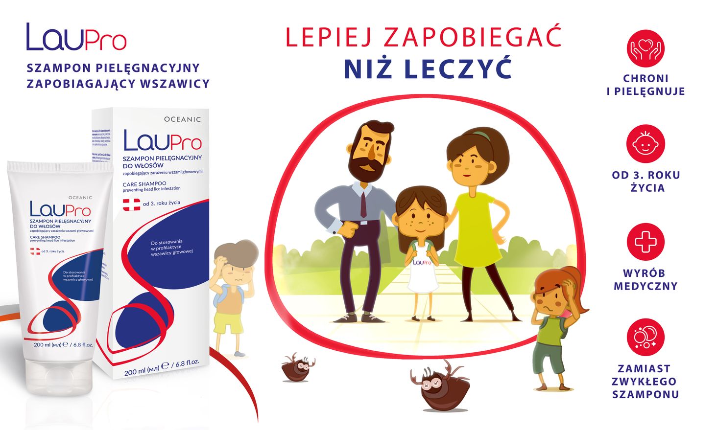 laupro szampon pielęgnacyjny do włosów 200 ml