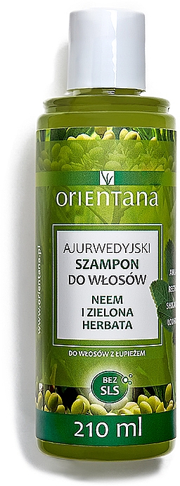 ajurwedyjski naturalny szampon do włosów neem i zielona herbata