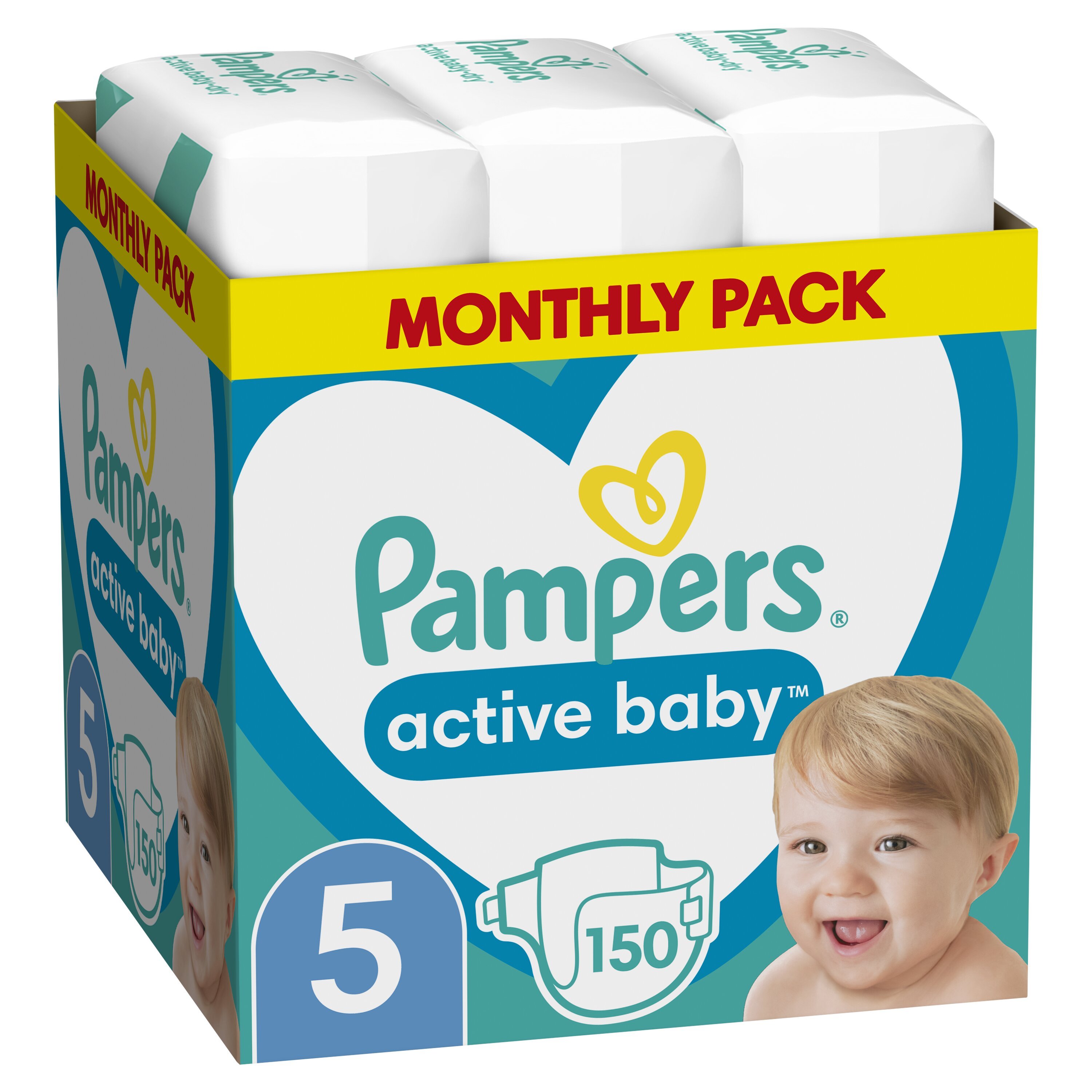 pampers active baby dry 5 monthly pack