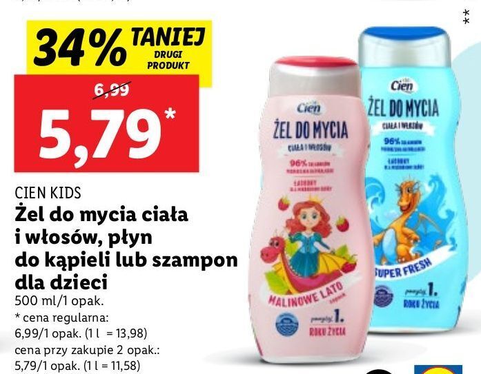 szampon dla dzieci cien