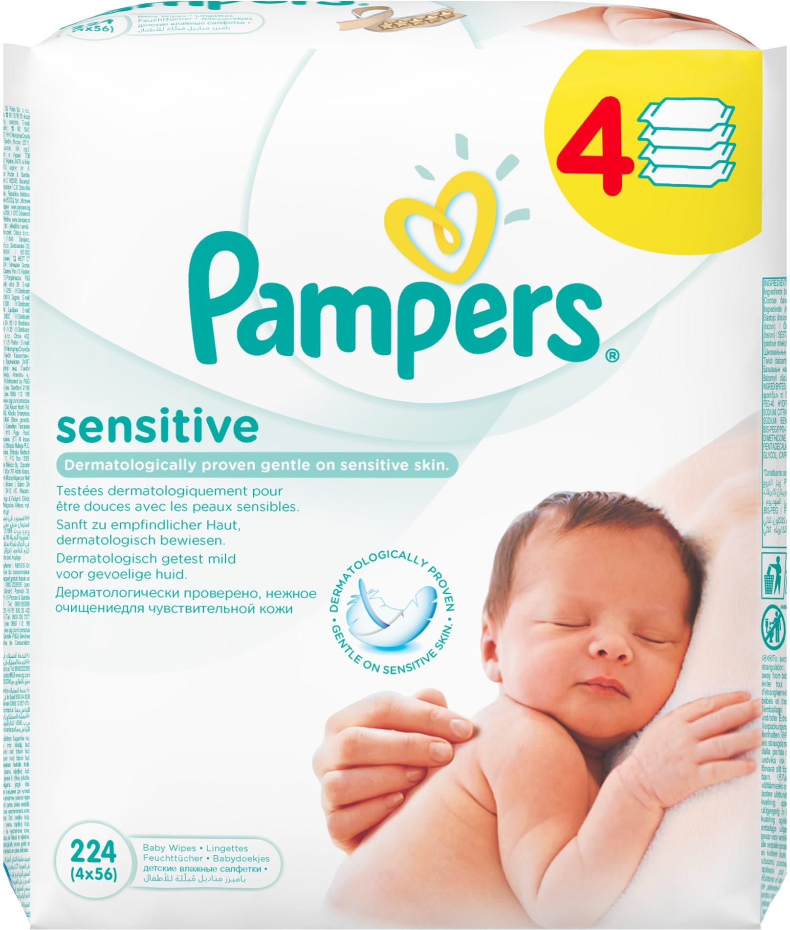 chusteczki pampers 4 pak