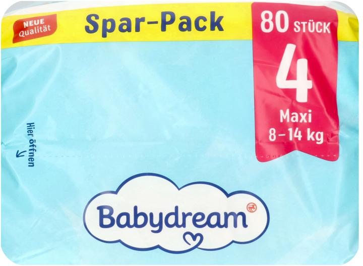 rossmann babydream pieluchy 4 maxi 8-14 kg