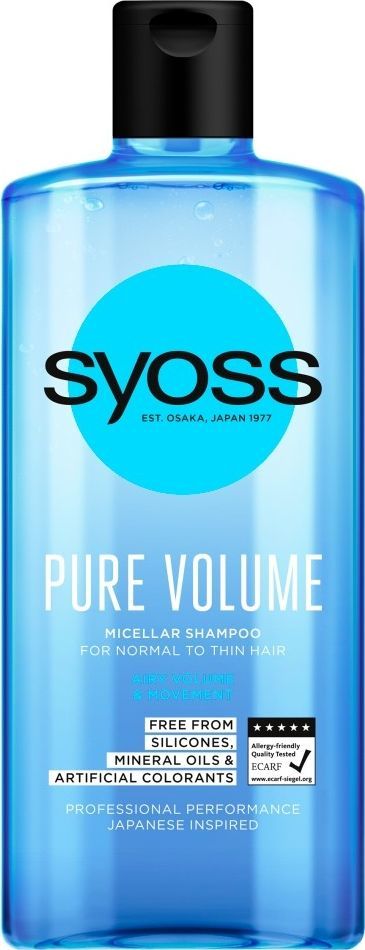 syoss pure volume szampon micelarny do włosów cienkich opinie