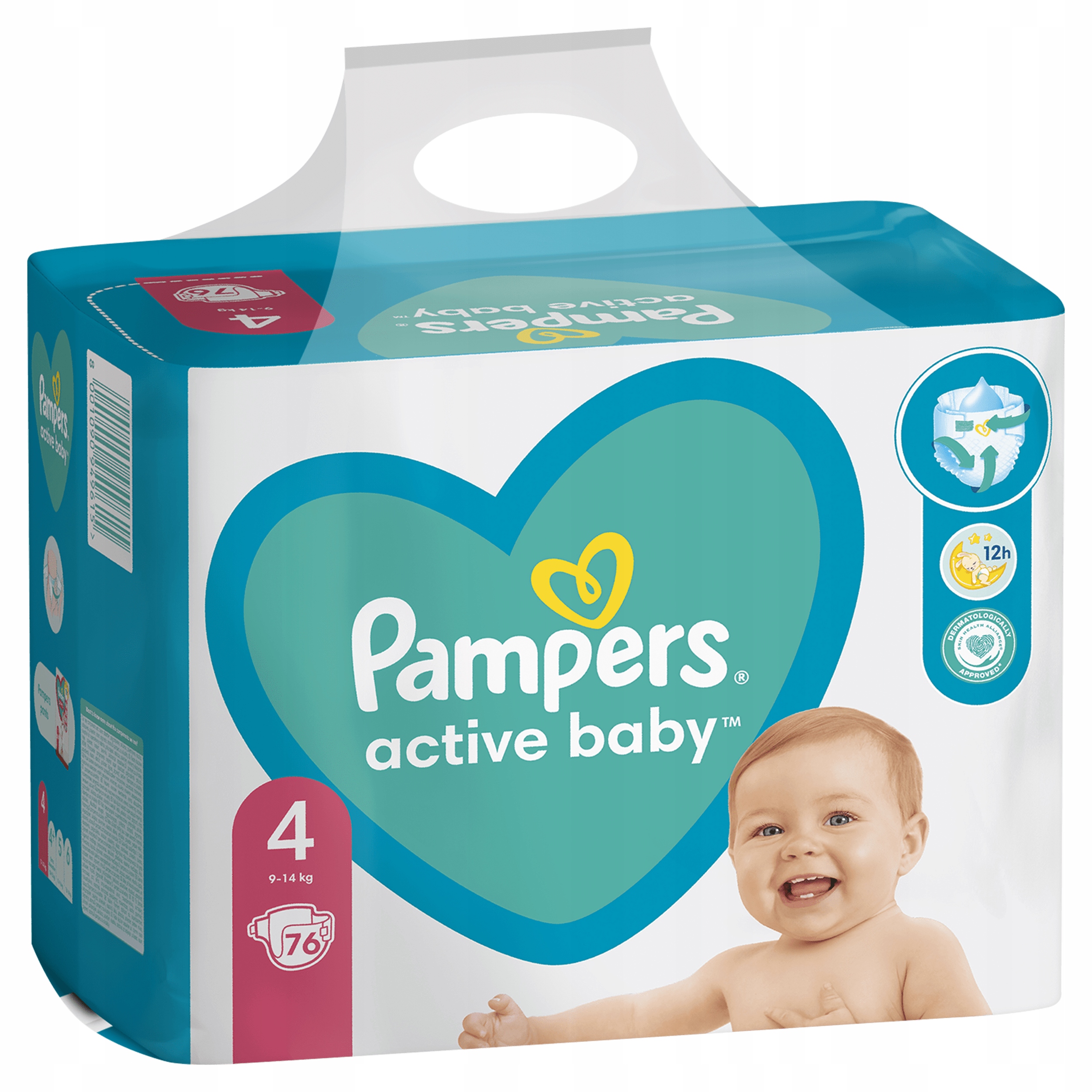 pampers active baby 4 76szt