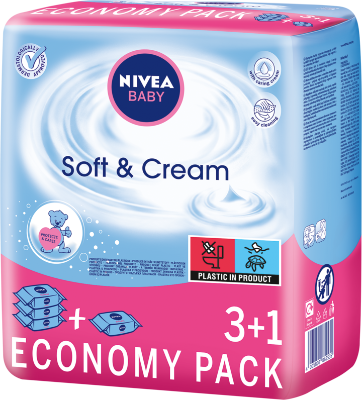 nivea baby chusteczki nawilżane soft & crem rosman