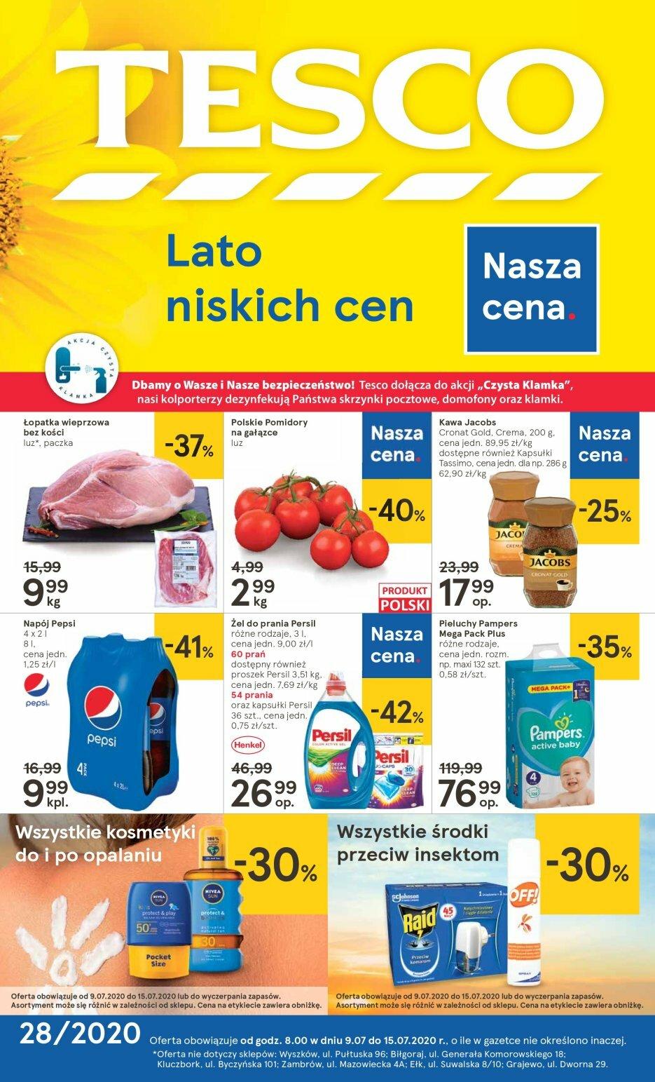 gazetka tesco pampers