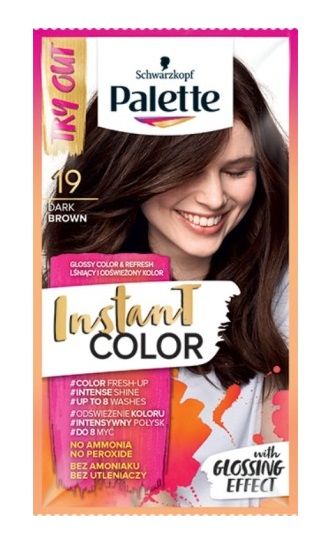 palette instant color szampon koloryzujący nr 19 ciemny brąz