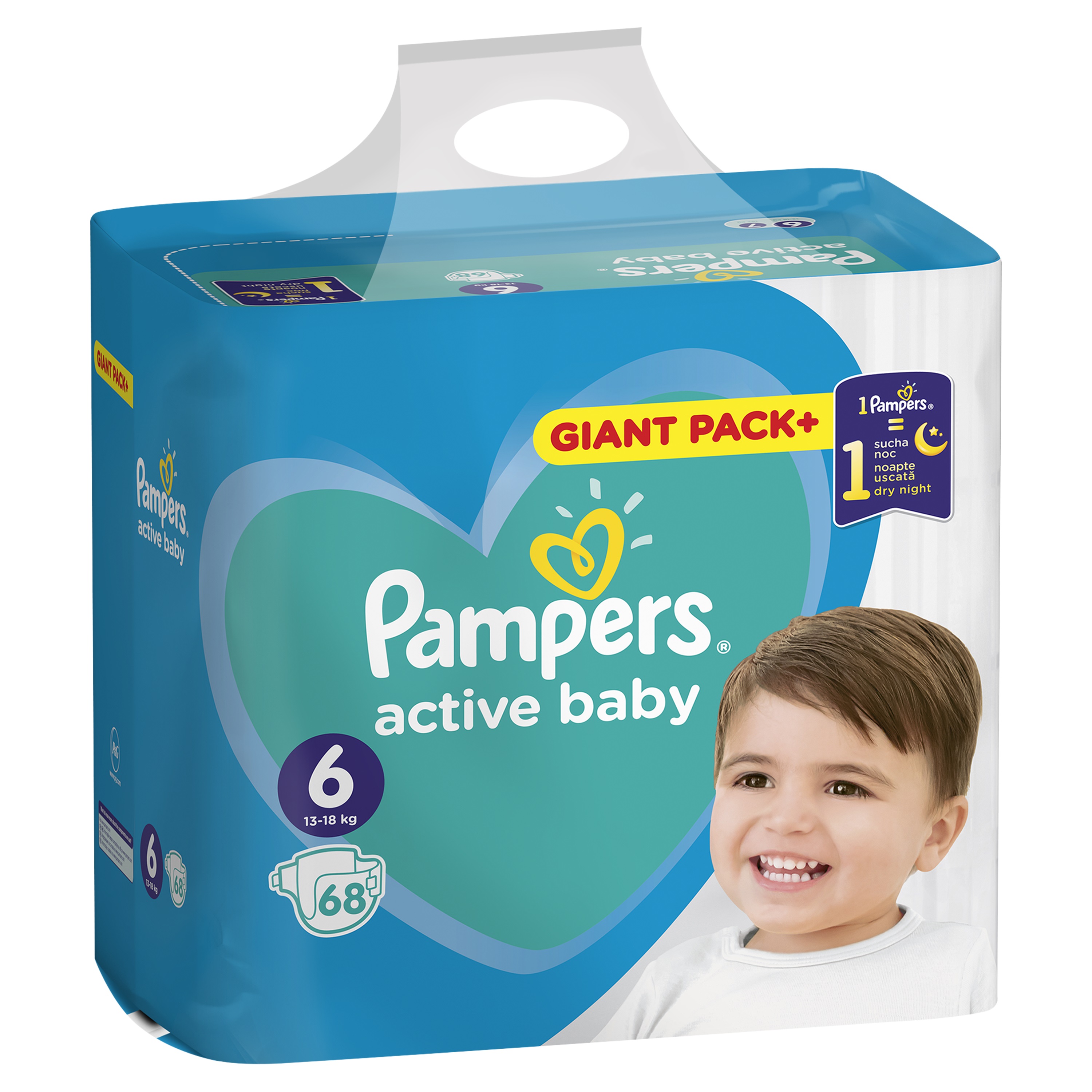 pampers 6 68 sztuk