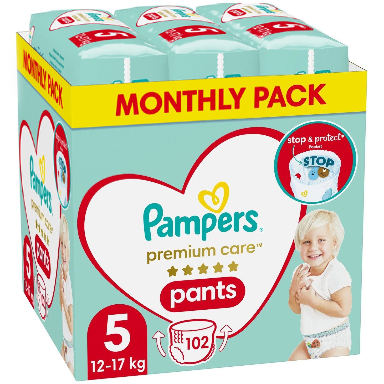 monthly paka pampers size 5