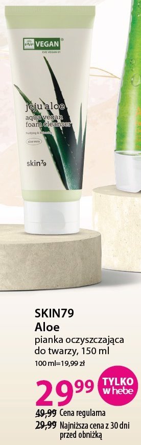 skin79 jeju aloełagodna pianka myjąca do twarzy 150 ml