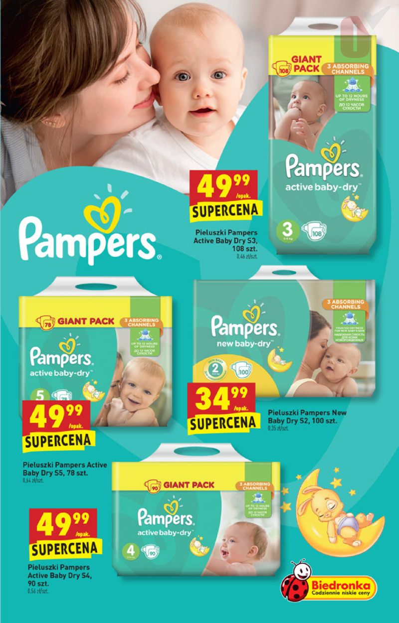 pampers active dry biedronka