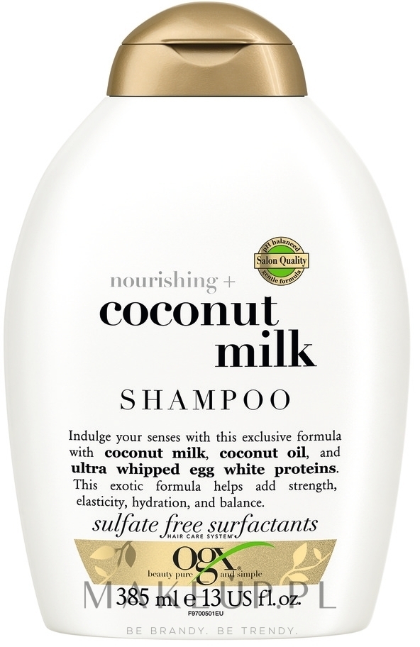 coconut milk & biotin shampoo szampon z serii salon